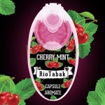 Recipient cu 100 capsule aromatizante pentru tigari cu aroma de cirese si menta marca RioTabak Cherry Mint